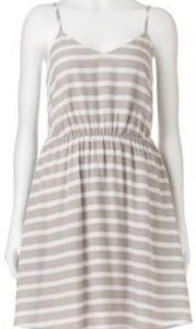 Lauren conrad grey white stripe comfy dress